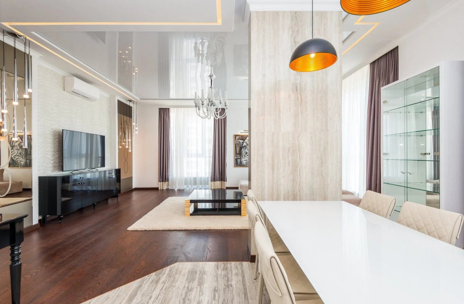 lamps over table