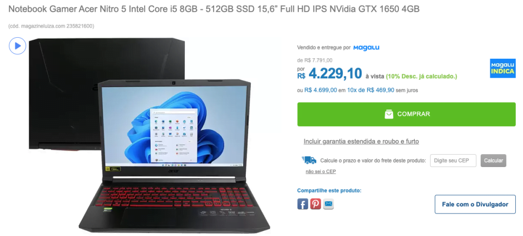 Notebooks Bons para rodar CorelDRAW